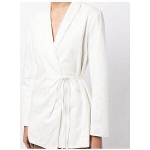 Merlette  Vanda tied-waist wrap jacket designer sz M minimalist